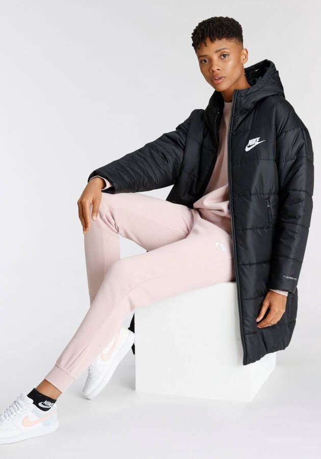 Nike Parka met synthetische vulling en capuchon voor dames Sportswear Therma-FIT Repel Black Black White- Dames Black Black White