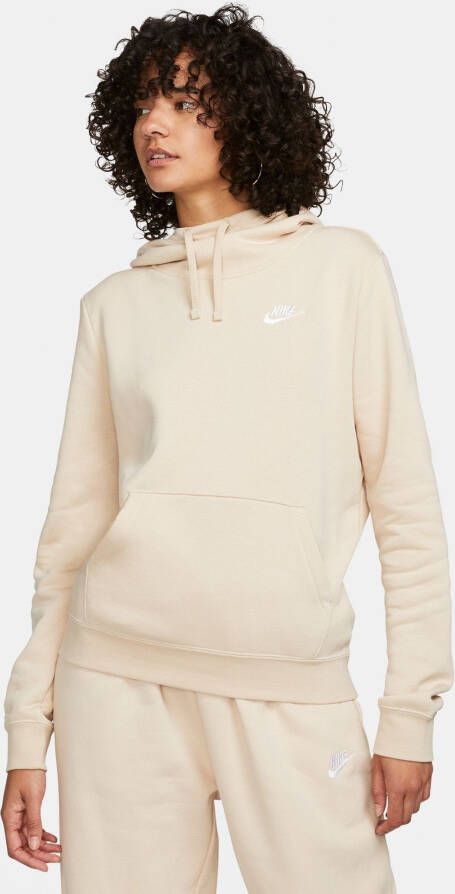 Nike Sportswear Club Fleece Funnel-neck Hoodie Hoodies Kleding sanddrift white maat: M beschikbare maaten:XS M