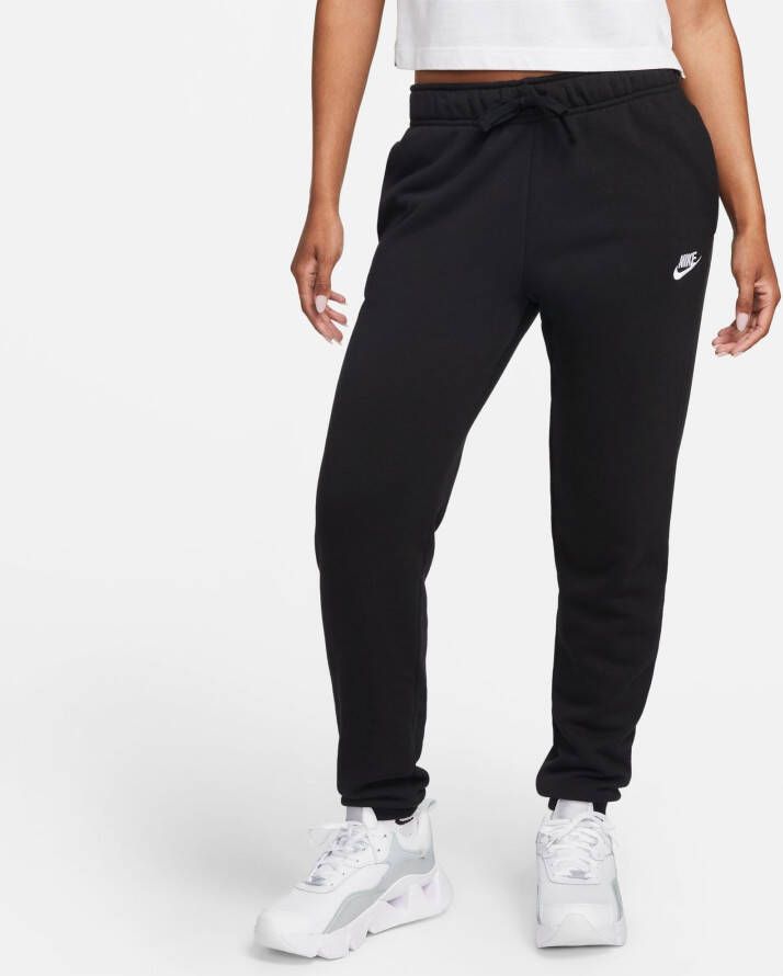 Nike Joggingbroek met halfhoge taille voor dames Sportswear Club Fleece Black White- Dames Black White