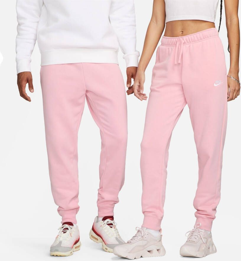 Nike Joggingbroek met halfhoge taille voor dames Sportswear Club Fleece Medium Soft Pink White- Dames Medium Soft Pink White