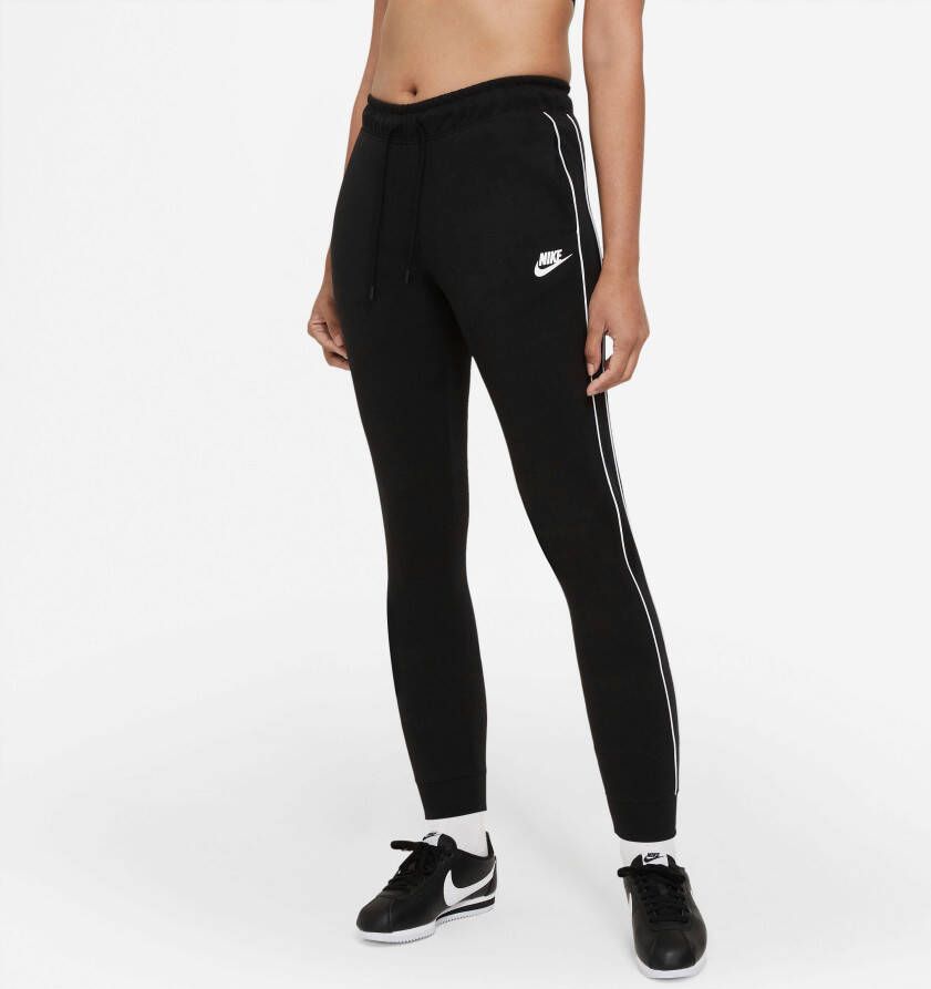 Nike sportswear millennium fleece joggingbroek zwart wit dames