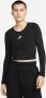 Nike Sportswear Shirt met lange mouwen W NSW LS CROP TOP DNC - Thumbnail 1