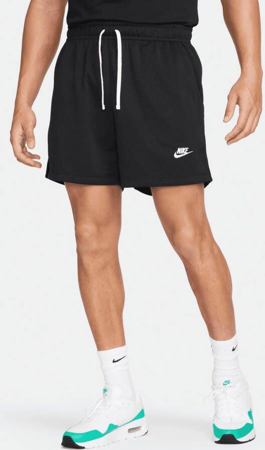 Nike Club Mesh Flow Shorts Sportshorts Kleding black white maat: XL beschikbare maaten:XL XXL