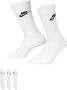 Nike Sportswear Everyday Essential Crew Socks (3 Pairs) Lang Kleding white black maat: 39-42 beschikbare maaten:39-42 43-46-48 - Thumbnail 1