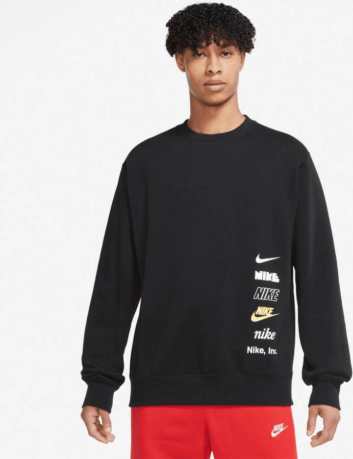 Nike Club Fleece+ Brushed-back Crew Sweaters Kleding black maat: S beschikbare maaten:S