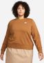 Nike Sportswear Sweatshirt CLUB FLEECE WOMEN'S CREW-NECK SWEATSHIRT (PLUS SIZE) - Thumbnail 1
