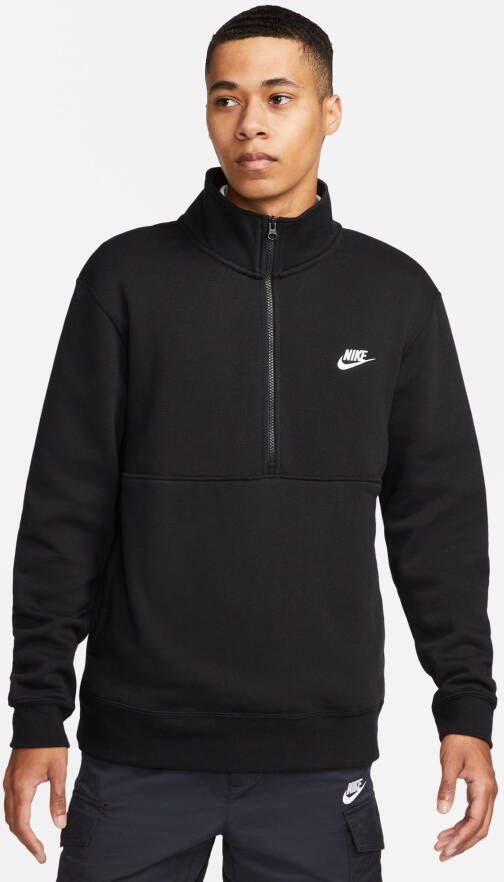 Nike Sportswear Club Half-zip Pullover Hoodies Heren black black white maat: XXL beschikbare maaten:S M L XL XXL