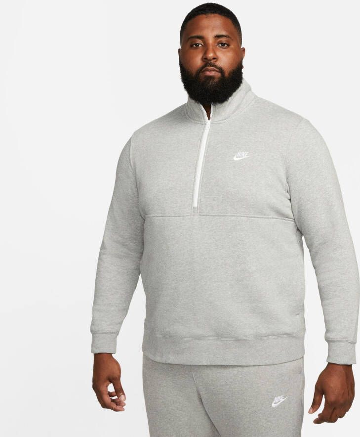Nike Sportswear Sweatshirt CLUB MEN'S BRUSHED-BACK 1 -ZIP PULLOVER