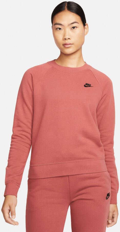 Nike sportswear essential fleece sweater rood dames