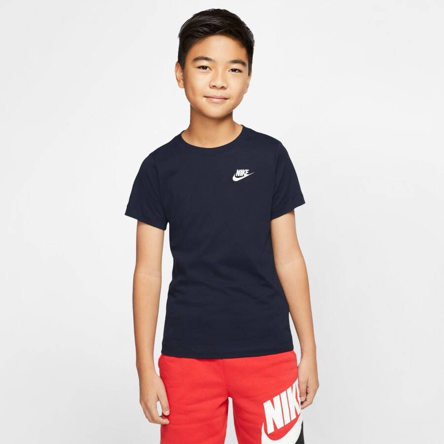 Nike sportswear futura shirt blauw kinderen