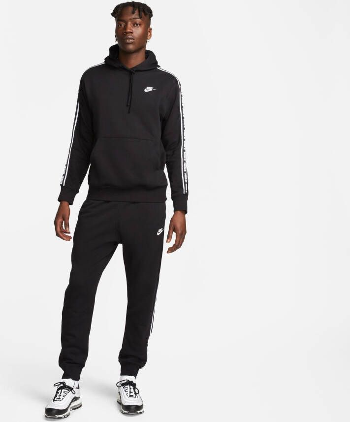 Nike Club Fleece Graphic Hooded Track Suit Trainingspakken Heren black white maat: XL beschikbare maaten:S M L XL