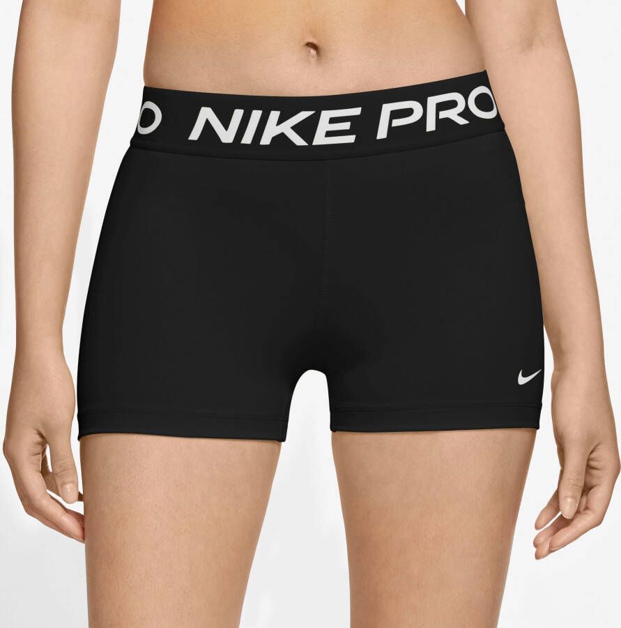 Nike Training Pro 3" Shorts Dames" Black White- Dames Black White