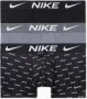 Nike Trunk (3 Pack) Boxershorts Kleding LOGO PRINT COOL GREY BLACK maat: XS beschikbare maaten:XS S M L XL - Thumbnail 1