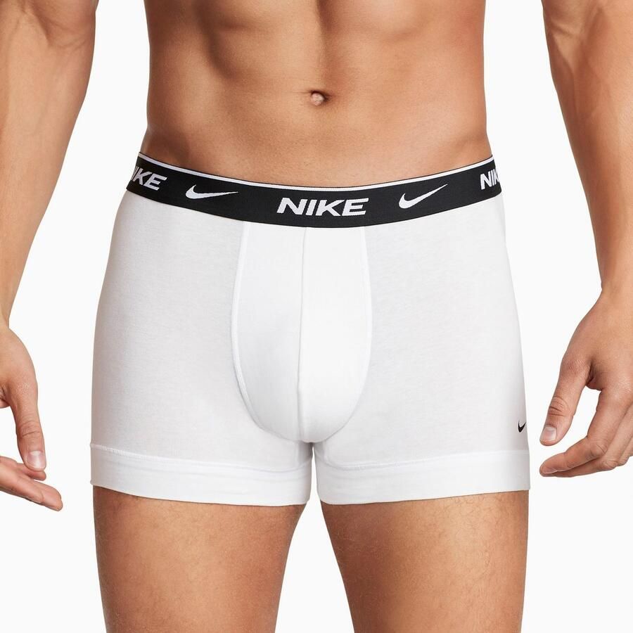 Nike Everyday Cotton Stretch Trunk (3 Pack) Boxershorts Kleding white grey heather black maat: L beschikbare maaten:XS S L XL