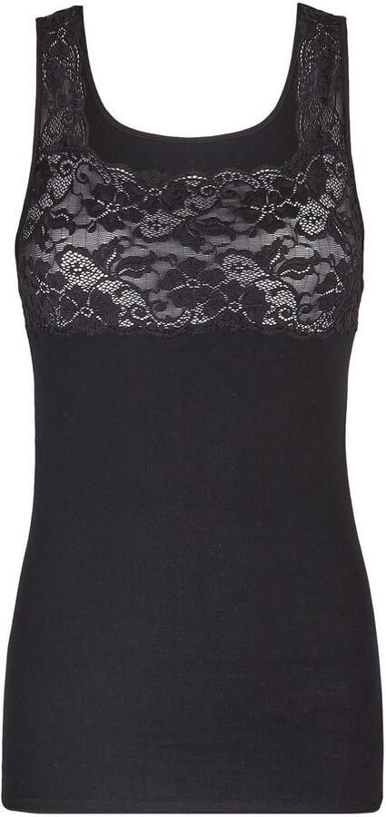 Nina Von C. Hemd Fine Cotton zacht ademend comfortabel elastisch smal met kant v-hals - Foto 2