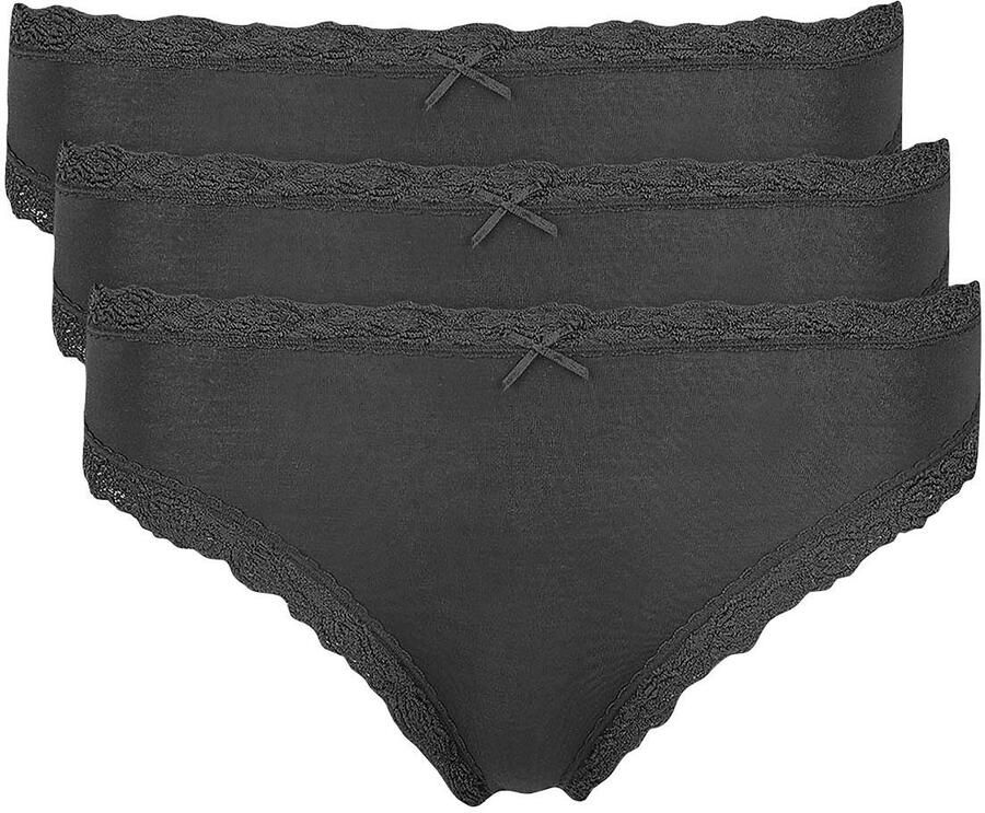 Nina Von C. Jazzpants Cosy strak elastisch ademend comfortabel vrouwelijk met kant (Set van 3) - Foto 4