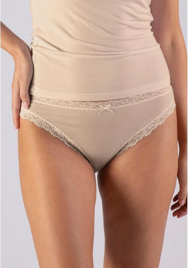 Nina Von C. Jazzpants Cosy strak elastisch ademend comfortabel vrouwelijk met kant (Set van 3)