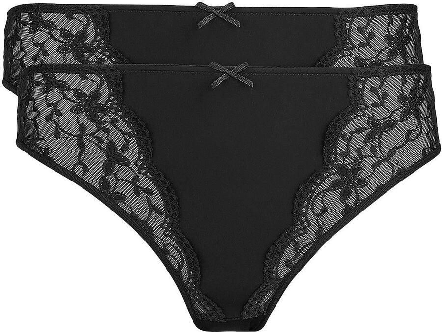 Nina Von C. Jazzpants SILVER EDITION strak elastisch comfortabel vrouwelijk met kant met strik (2 stuks Set van 2) - Foto 4