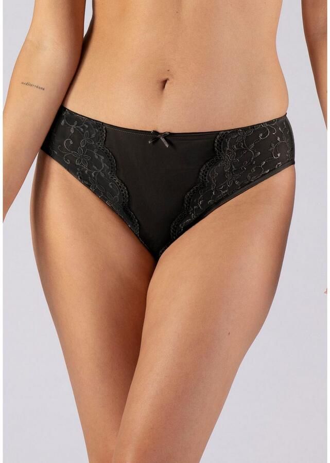 Nina Von C. Jazzpants SILVER EDITION strak elastisch comfortabel vrouwelijk met kant met strik (2 stuks Set van 2)