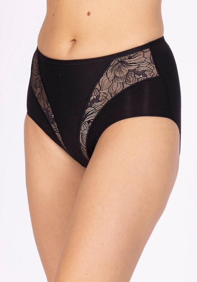 Nina Von C. Tailleslip COTTON SHAPE strak elastisch ademend comfortabel vrouwelijk met kant katoenmix (2 stuks Set van 2)