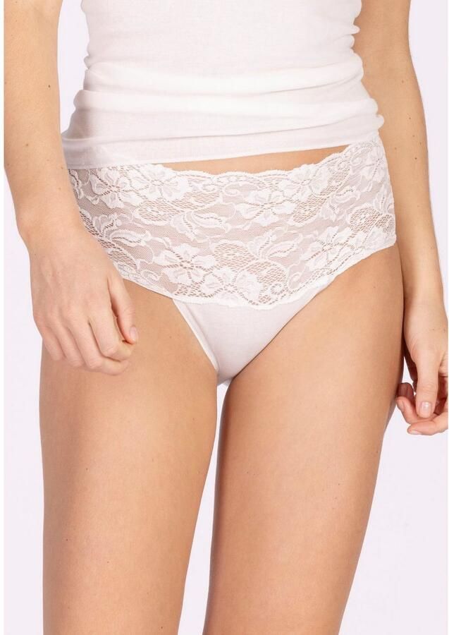 Nina Von C. Tailleslip Fine Cotton strak elastisch comfortabel vrouwelijk ademend brede band met kant (2 stuks Set van 2) - Foto 3