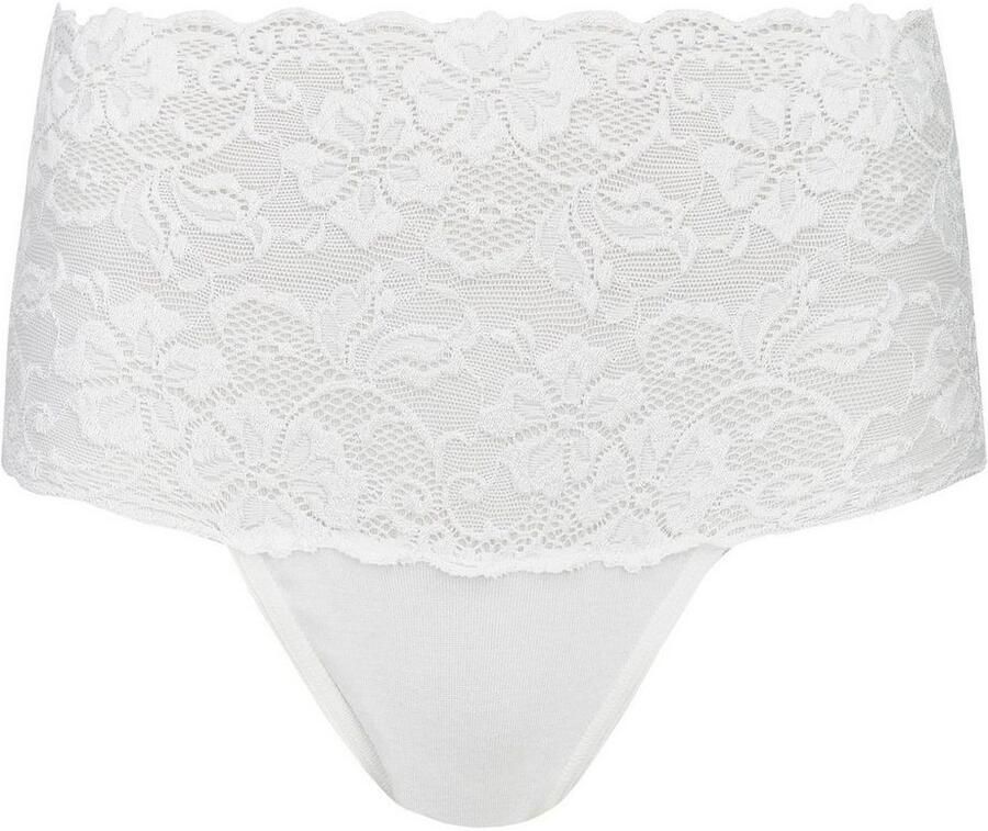 Nina Von C. Tailleslip Fine Cotton strak elastisch comfortabel vrouwelijk ademend brede band met kant (2 stuks Set van 2) - Foto 2