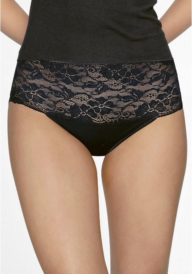 Nina Von C. Tailleslip Fine Cotton strak elastisch comfortabel vrouwelijk ademend brede band met kant (2 stuks Set van 2) - Foto 3