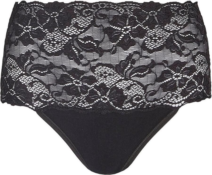 Nina Von C. Tailleslip Fine Cotton strak elastisch comfortabel vrouwelijk ademend brede band met kant (2 stuks Set van 2) - Foto 2