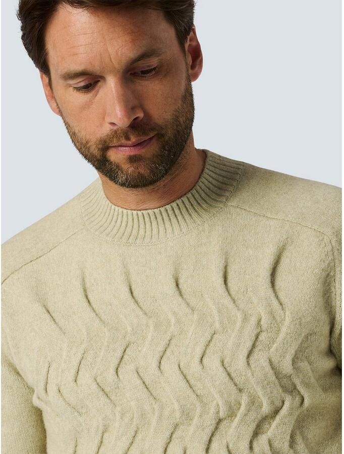 NO EXCESS Gebreide trui met vlecht-structuur - Foto 4