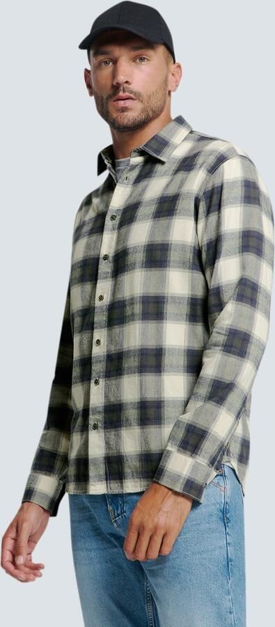 NO EXCESS Geruit overhemd met kentkraag - Foto 7