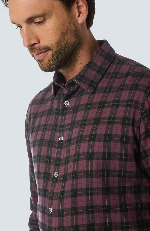 NO EXCESS Overhemd met lange mouwen geruit en met hoogwaardige viscose - Foto 5