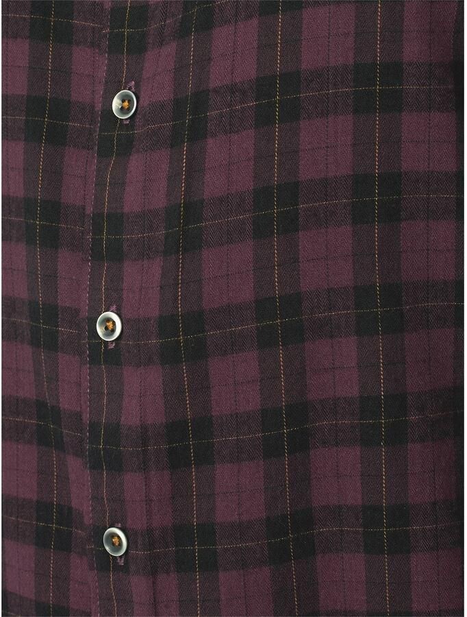 NO EXCESS Overhemd met lange mouwen geruit en met hoogwaardige viscose