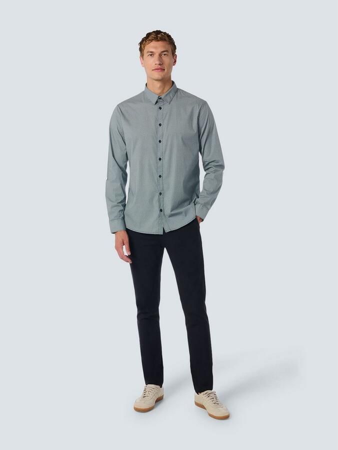 NO EXCESS Overhemd met lange mouwen met knoopsluiting en allover print - Foto 4