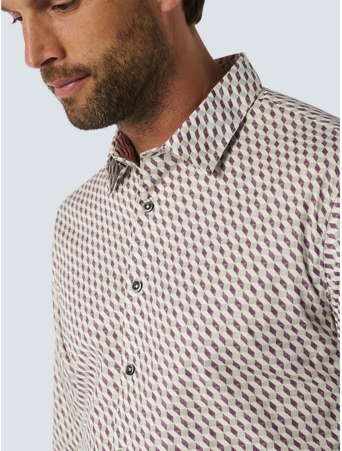 NO EXCESS Overhemd met lange mouwen met patroon