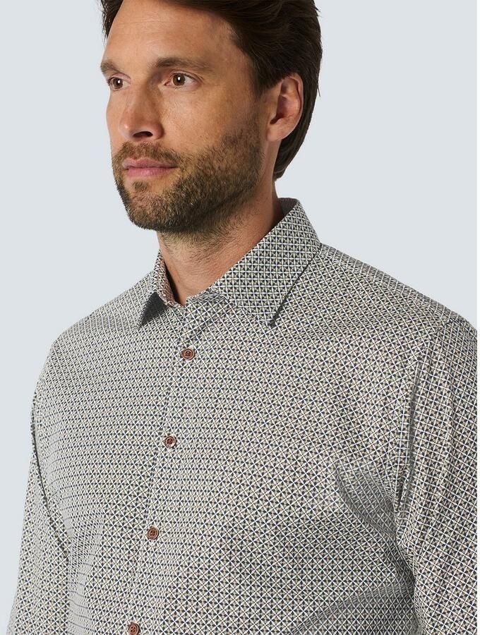 No Excess Overhemd Lange Mouw Overhemd Print Multicolour - Foto 2