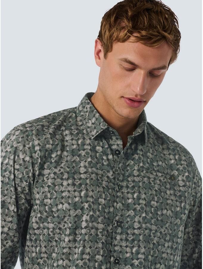No Excess regular fit overhemd met all over print groen - Foto 2