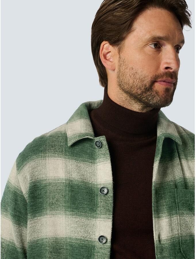NO EXCESS Shirt met lange mouwen Overshirt in ruitontwerp