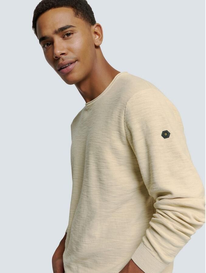 NO EXCESS Trui met ronde hals in mêlee-look - Foto 3