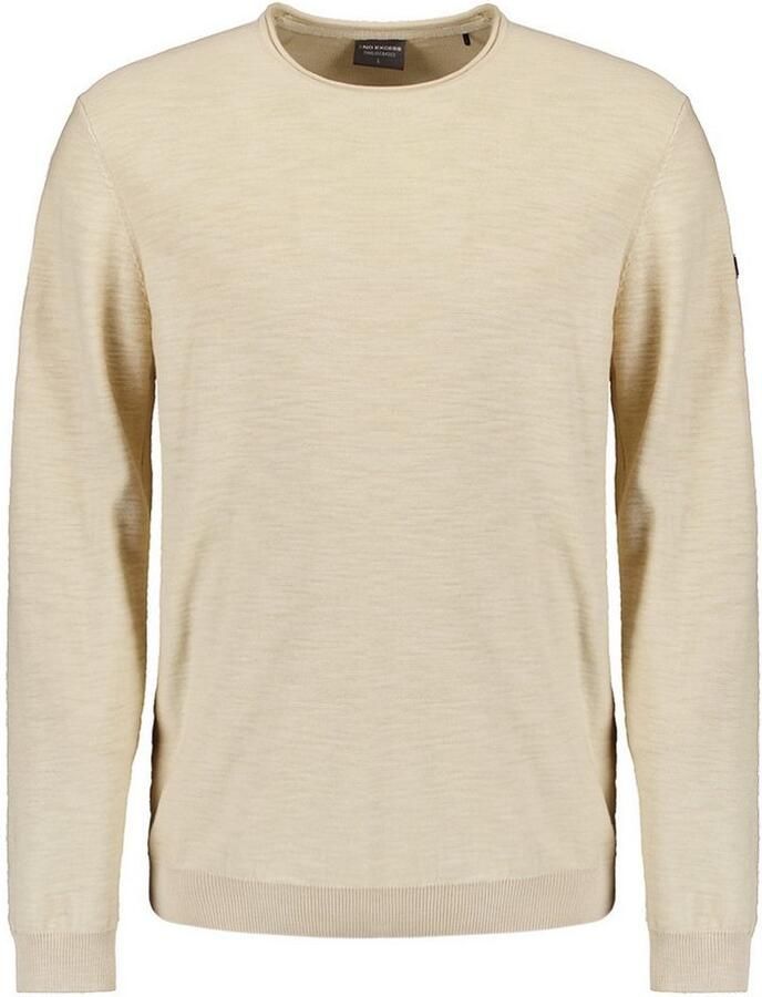 NO EXCESS Trui met ronde hals in mêlee-look