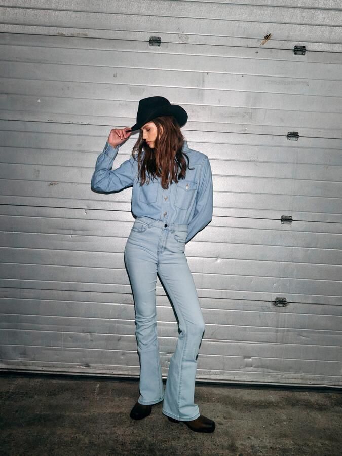 Noisy may Bootcut jeans NMSALLIE HW SKINNY FLAR VI515LB FWD NOOS - Foto 2