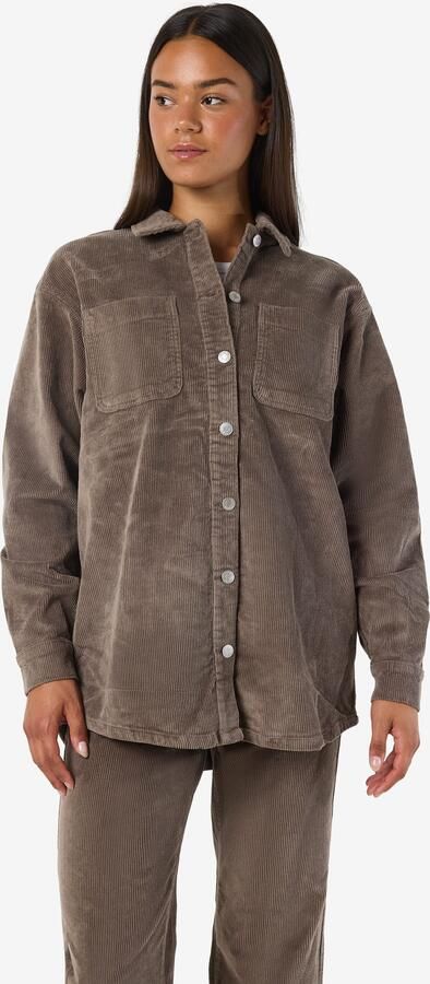 Noisy May Regular fit overhemdblouse van corduroy met borstzakken model 'ALVA' - Foto 5