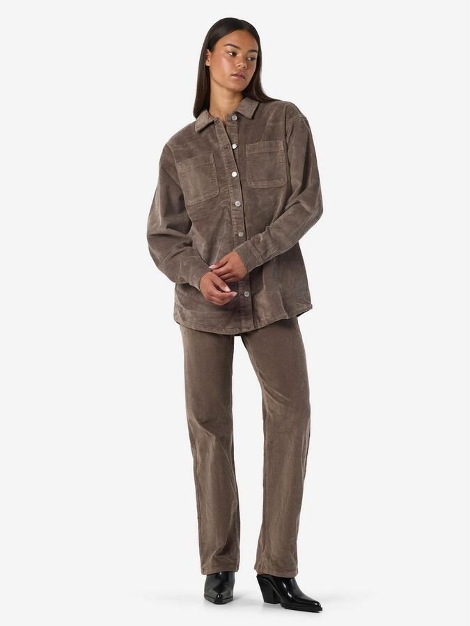 Noisy May Regular fit overhemdblouse van corduroy met borstzakken model 'ALVA' - Foto 3