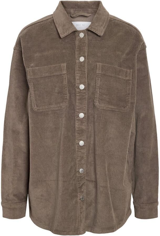 Noisy May Regular fit overhemdblouse van corduroy met borstzakken model 'ALVA' - Foto 4