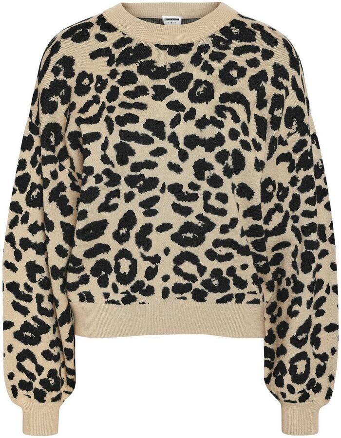 Noisy may Gebreide trui NMCHARLOTT L S O-NECK KNIT FWD NOOS