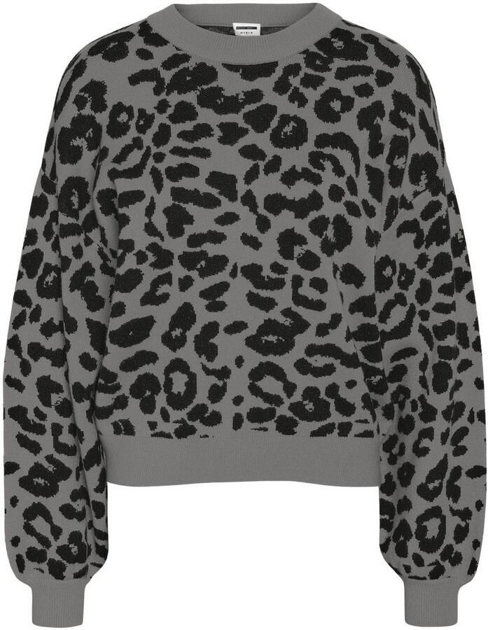 Noisy may Gebreide trui NMCHARLOTT L S O-NECK KNIT FWD NOOS