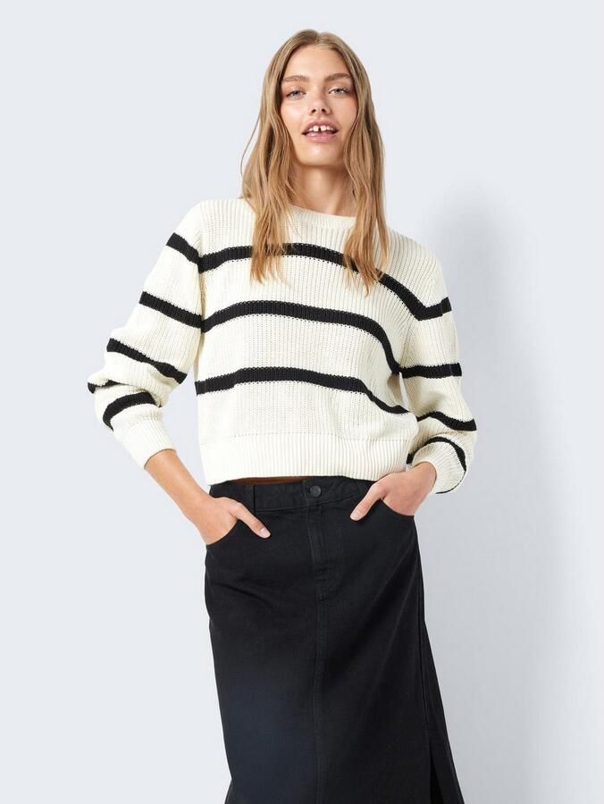Noisy may Gebreide trui NMMAYSA L S STRIPE O-NECK KNIT NOOS - Foto 13