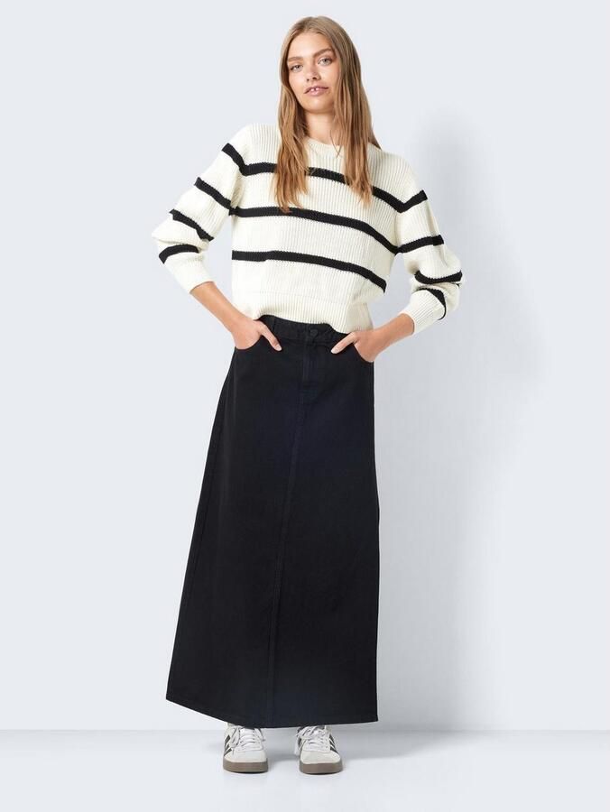Noisy may Gebreide trui NMMAYSA L S STRIPE O-NECK KNIT NOOS - Foto 4