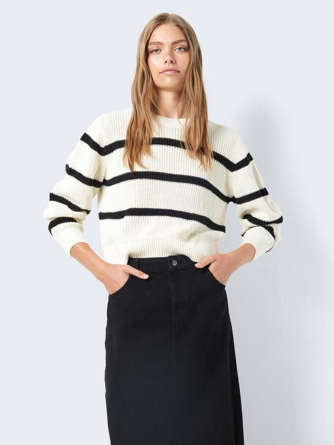 Noisy may Gebreide trui NMMAYSA L S STRIPE O-NECK KNIT NOOS - Foto 7
