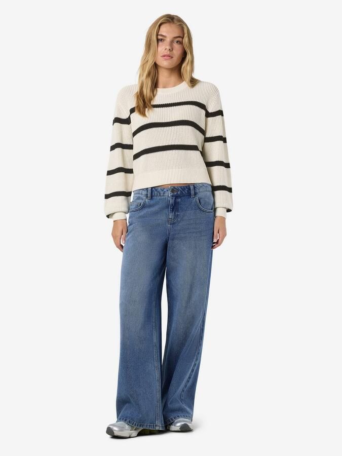 Noisy may Gebreide trui NMMAYSA L S STRIPE O-NECK KNIT NOOS - Foto 9