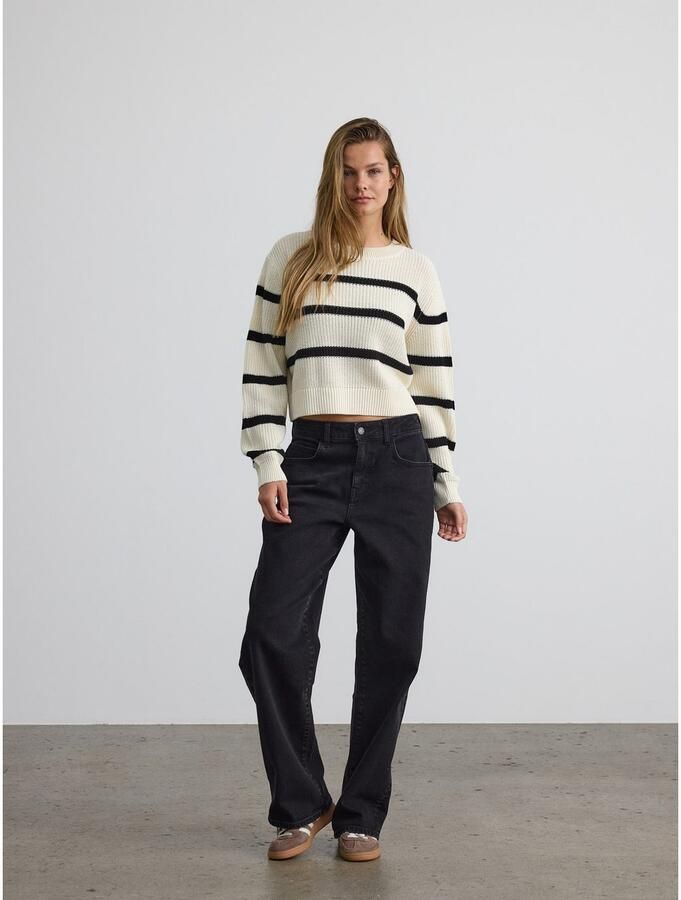Noisy may Gebreide trui NMMAYSA L S STRIPE O-NECK KNIT NOOS - Foto 3